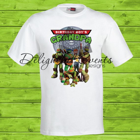 Ninja Turtles Birthday T-shirts (Design Only No Prints) Grandpa