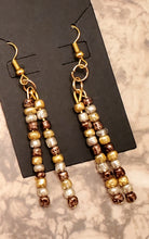 Load image into Gallery viewer, Handmade Glass Seed Bead Stick/ Dangle Hook Earrings