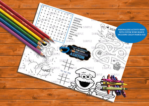 Activity & Coloring Sheets Personalized - Digital ONLY (Please Read Item Description)