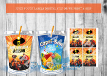 Load image into Gallery viewer, Incredibles Juice Pouch Labels