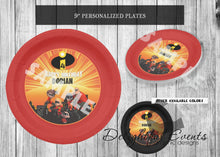 Load image into Gallery viewer, Incredibles Party Plates
