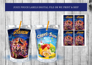 Juice Pouch Labels Birthday or Baby Shower - PRINTED ONLY (Please Read Item Description)
