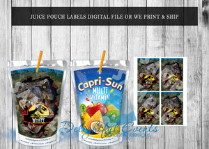 Jurassic Park Juice Pouch Labels