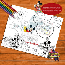 Load image into Gallery viewer, Mickey Mouse Activity Sheet