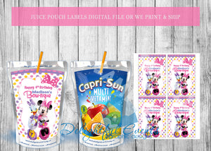 Minnie Mouse Juice Pouch Labels