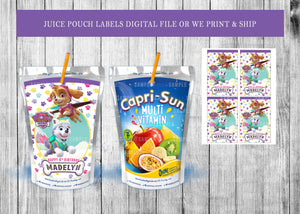 Juice Pouch Labels Birthday or Baby Shower - PRINTED ONLY (Please Read Item Description)