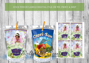 Princess and the Frog Juice Pouch Labels
