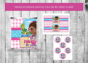 Pringles Labels and Tops Birthday or Baby Shower - Printed ONLY (Please Read Item Description)