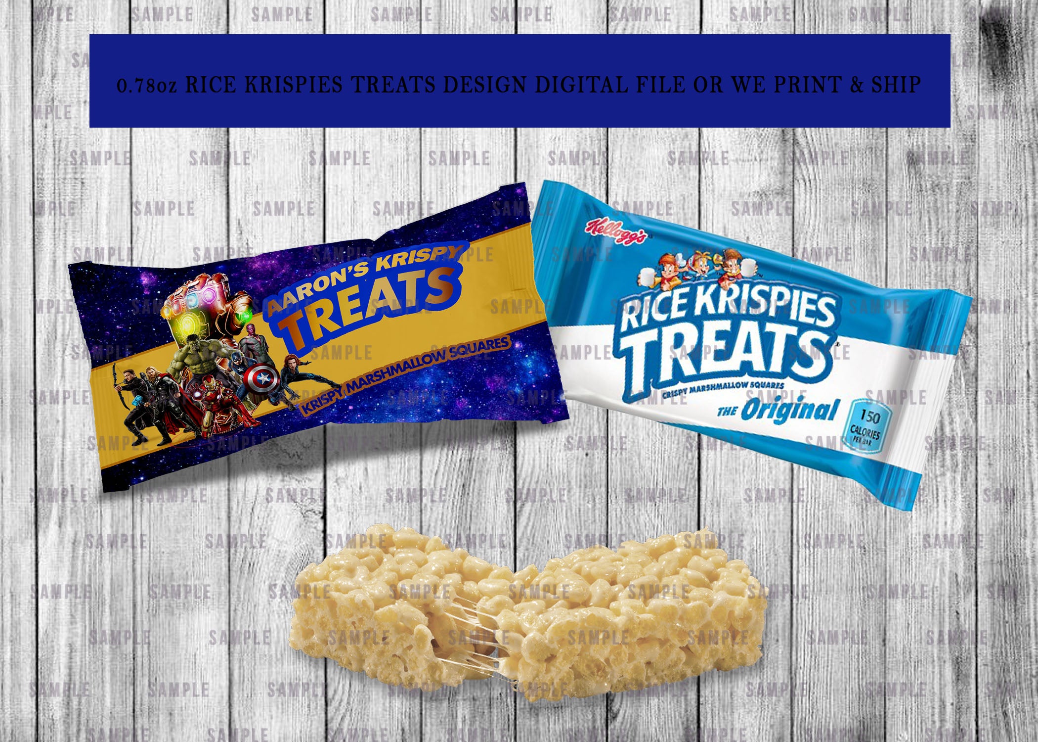 Rice Krispies Treats Wrappers Birthday or Baby Shower - Digital ONLY (Please Read Item Description)