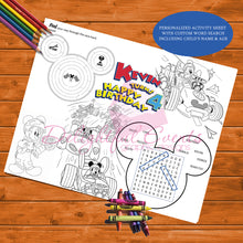 Load image into Gallery viewer, Mickey Roadsters Activity Sheet
