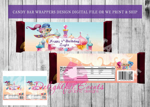 Shimmer and Shine Candy Bar Wrappers