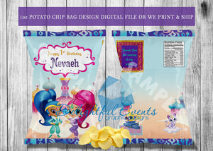 Shimmer and Shine Chip Bags