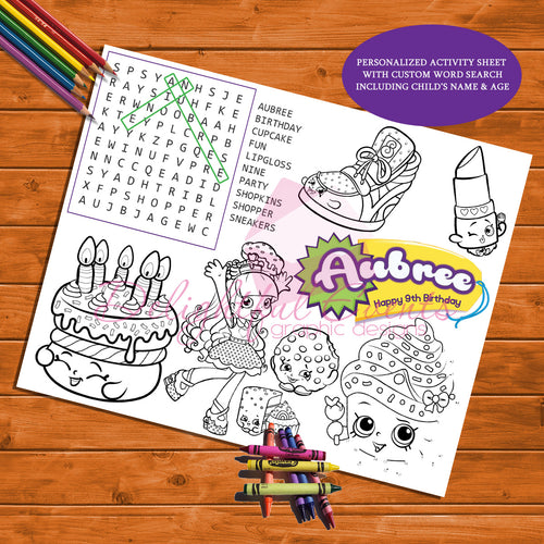 shopkins activity sheet