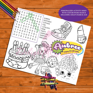 Personalized Kids Coloring Book, Custom Name Coloring Book for