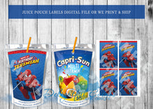 Load image into Gallery viewer, Spiderman Juice Pouch Labels