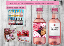Load image into Gallery viewer, Custom Mini Wine Bottle Labels Any Event or Occasion - Digital or Printed (Please Read Item Description)