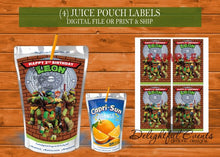 Load image into Gallery viewer, Ninja Turtle Juice Pouch Labels